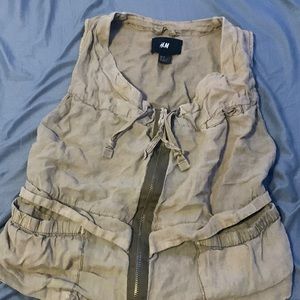 H&M vest Brown